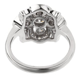 Estate Art Deco Style Platinum Diamond Cocktail Ring 0003388