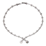 Estate Pearl Diamond White Gold Necklace 0001977