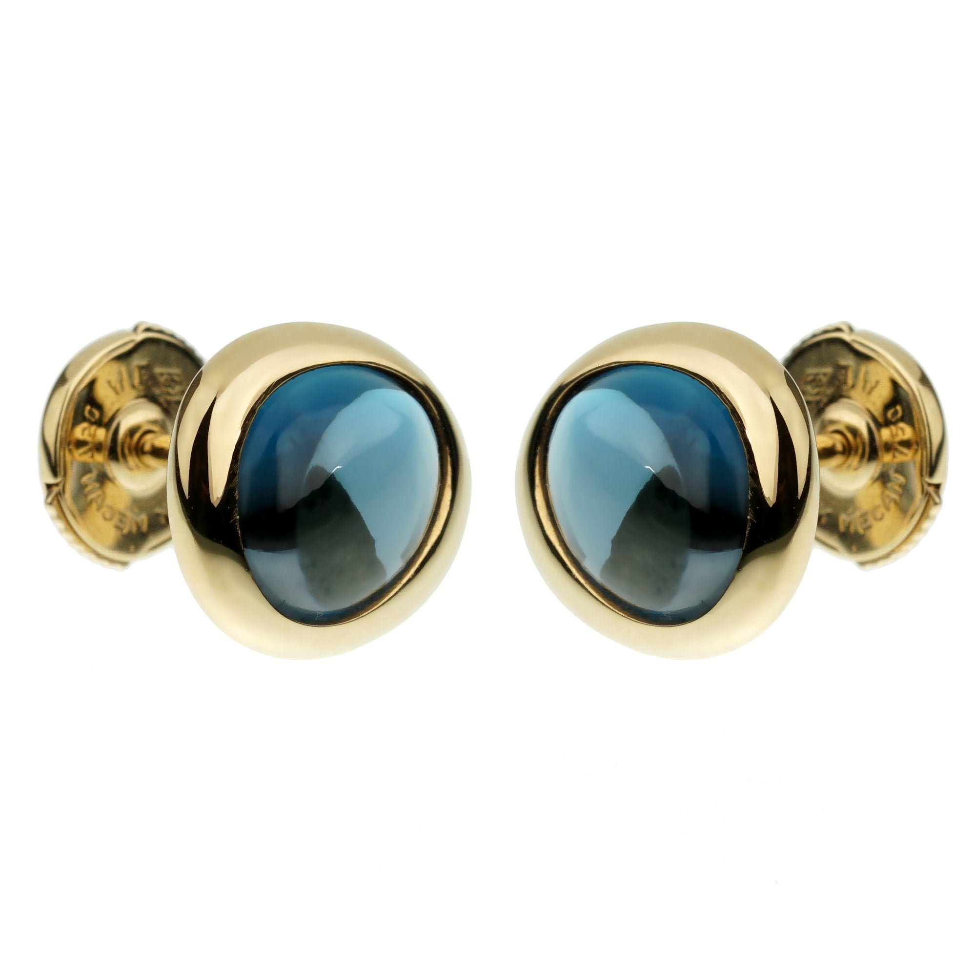 Blue topaz hotsell and gold earrings