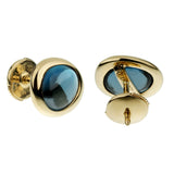 Fred of Paris Blue Topaz Yellow Gold Stud Earrings 0003021-23