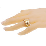 Fred of Paris Diamond Triple Arc Yellow Gold Band Ring Sz 7 1/4 0002854