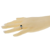 Fred of Paris London Blue Topaz Sugar Cube Diamond White Gold Ring Sz 4 3/4 0003024-25