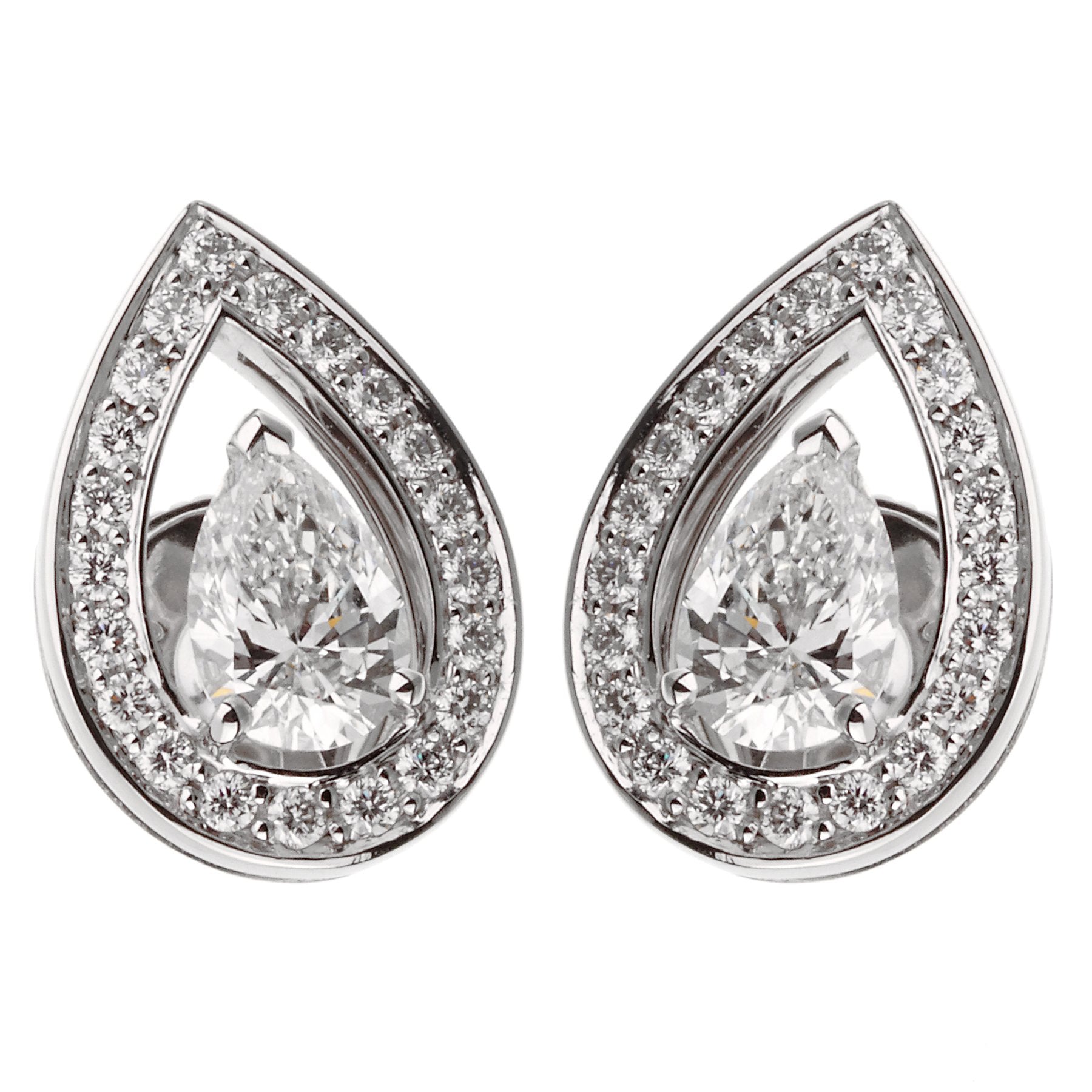 Fred of Paris Lovelight Pear Shaped Diamond Stud Earrings