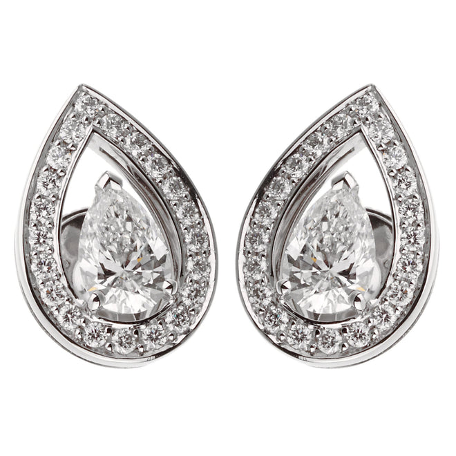 Fred of Paris  Lovelight Pear Shaped Diamond Stud Earrings 0002754