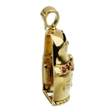 Fred of Paris Matryoshka Diamond Doll Gold Pendant Necklace 0002704