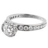 Fred of Paris Platinum Diamond Engagement Ring 1.22 Carat Sz 6 0002799