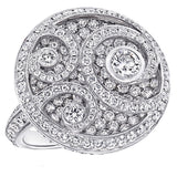 Graff Diamond Wave White Gold Cocktail Ring Size 6 000bo1lup