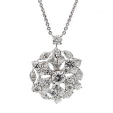 Graff Snowflake 6.67ct Diamond White Gold Neckace 0003100