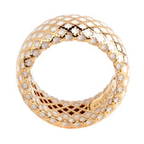 Gucci Diamantissima White Enamel Gold Band Ring 0000664