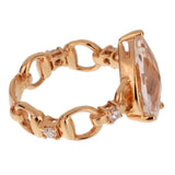 Gucci Diamond Topaz Rose Gold Cocktail Ring 0001298