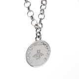 Gucci Double G Bee Coin Silver Necklace 0000764