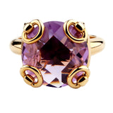 Gucci Horsebit Amethyst Gold Ring 0000659