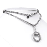 Gucci Horsebit Diamantissima Silver Necklace 0000717