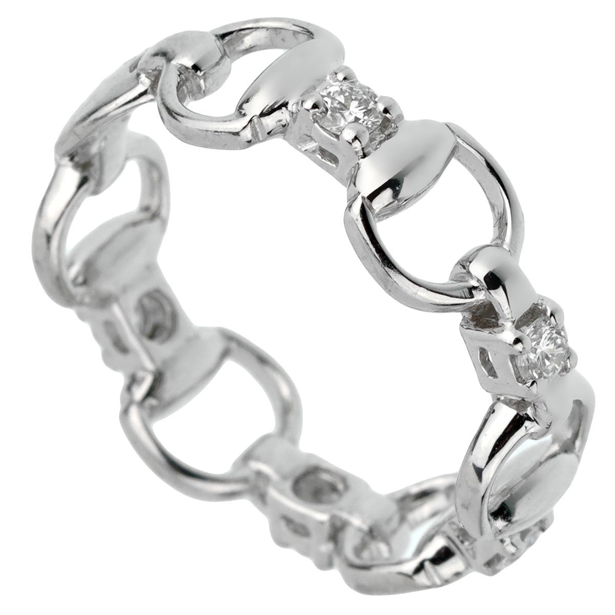 Gucci Horsebit Diamond Ring
