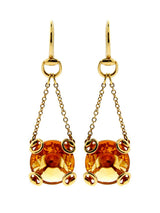 Gucci Horsebit Gold Citrine Earrings GCC10007