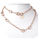 Gucci Horsebit Long Rose Gold Necklace 0000655