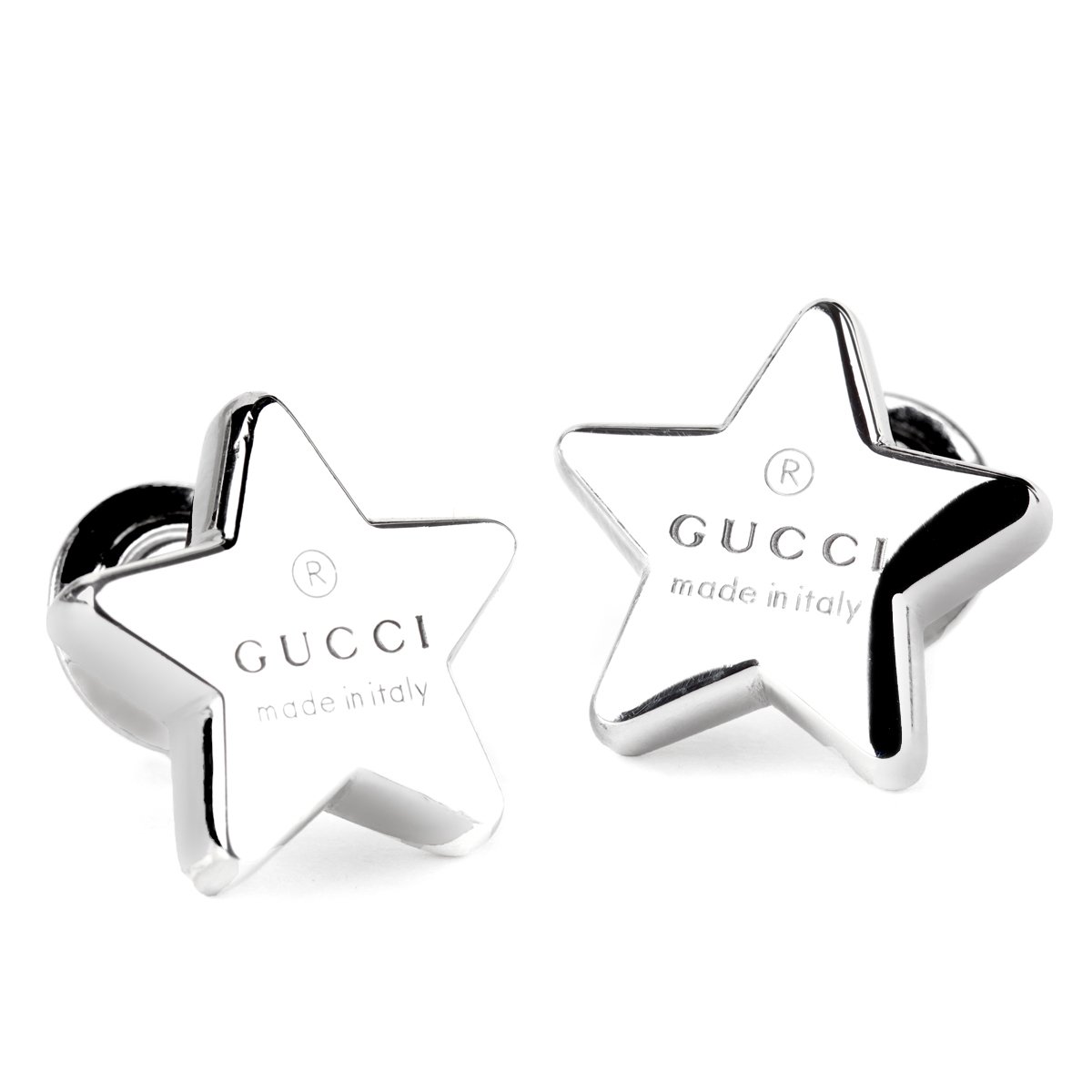 Gucci Trademark Star Silver Earrings – Opulent Jewelers