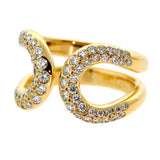 Hermes Diamond H Yellow Gold Ring 0000355