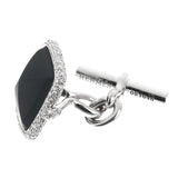 Hermes Diamond Onyx White Gold Cufflinks 0003398