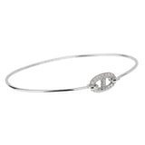 Hermes Farandole White Gold Diamond Large Bangle Bracelet 0003377