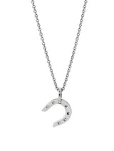 Hermes Horseshoe Diamond Necklace in White Gold HRM7844