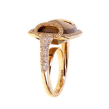 Hermes Smokey Quarts Fancy Diamond Cocktail Ring 0000847