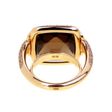 Hermes Smokey Quarts Fancy Diamond Cocktail Ring 0000847
