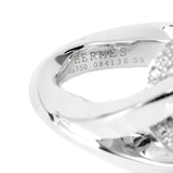 Hermes Twisted Pave Diamond Gold Ring 0000856