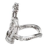 Louis Vuitton Diamond Crown White Gold Cocktail Ring 0000200