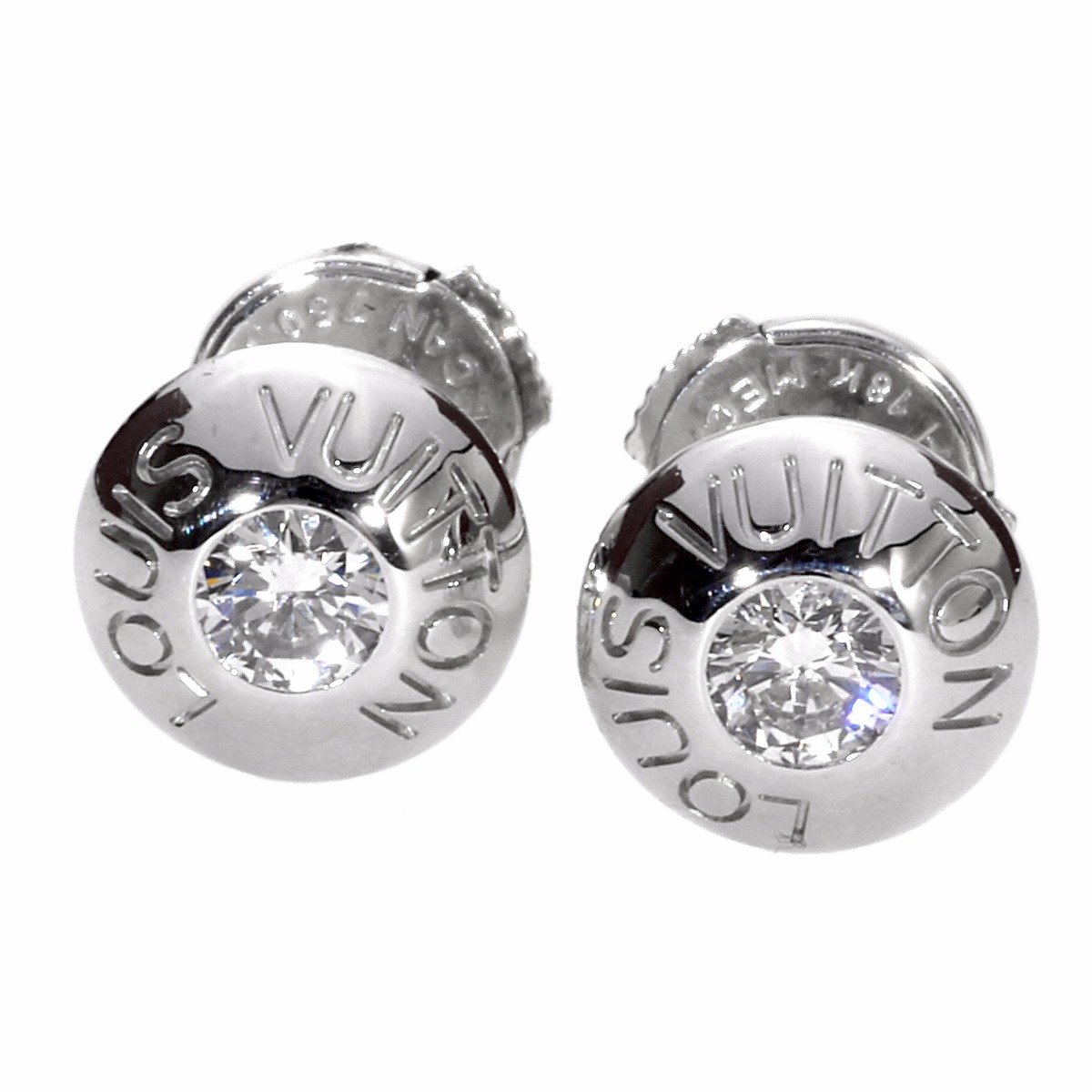 Mismatched Louis Vuitton Monogram Fusion diamond earrings