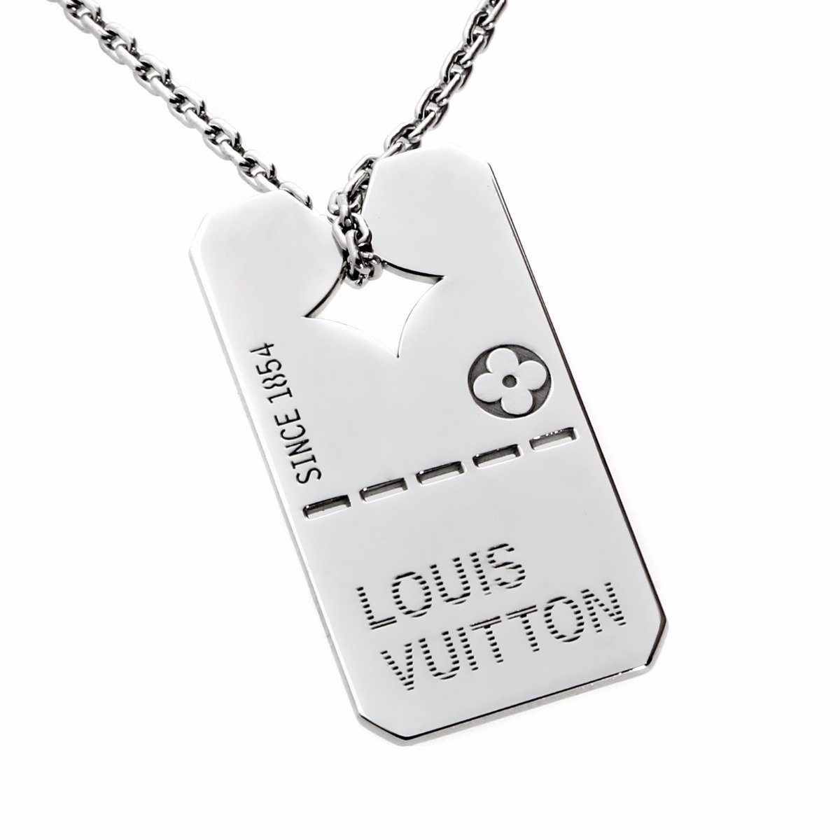 Louis Vuitton Dog Tag Pendant Necklace