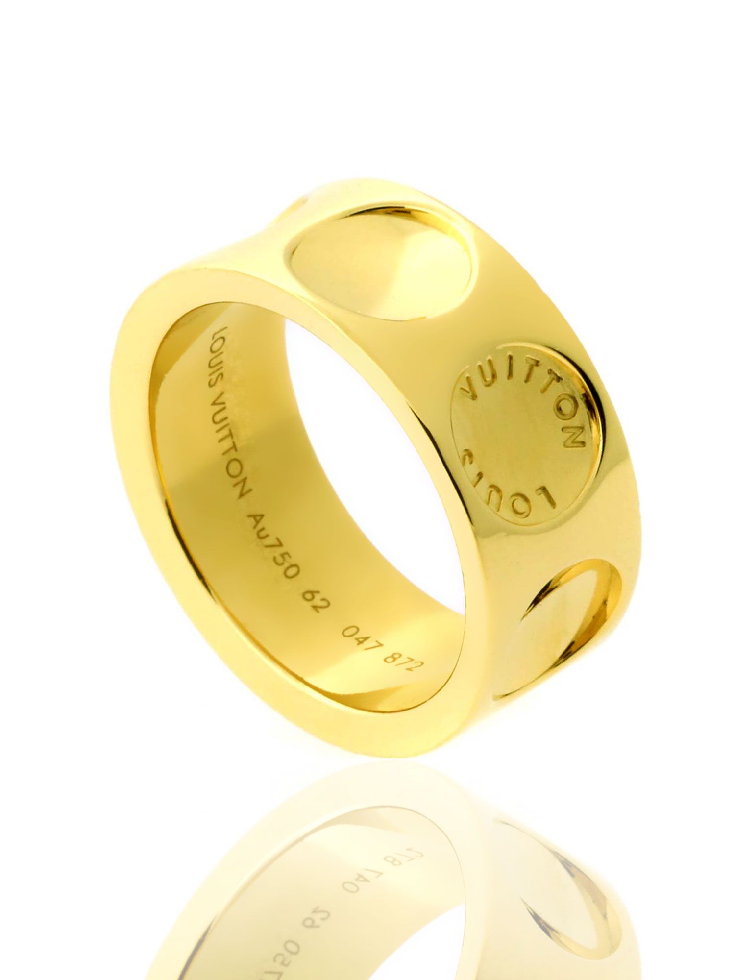 Yellow gold Louis Vuitton ring, Empreinte collection.