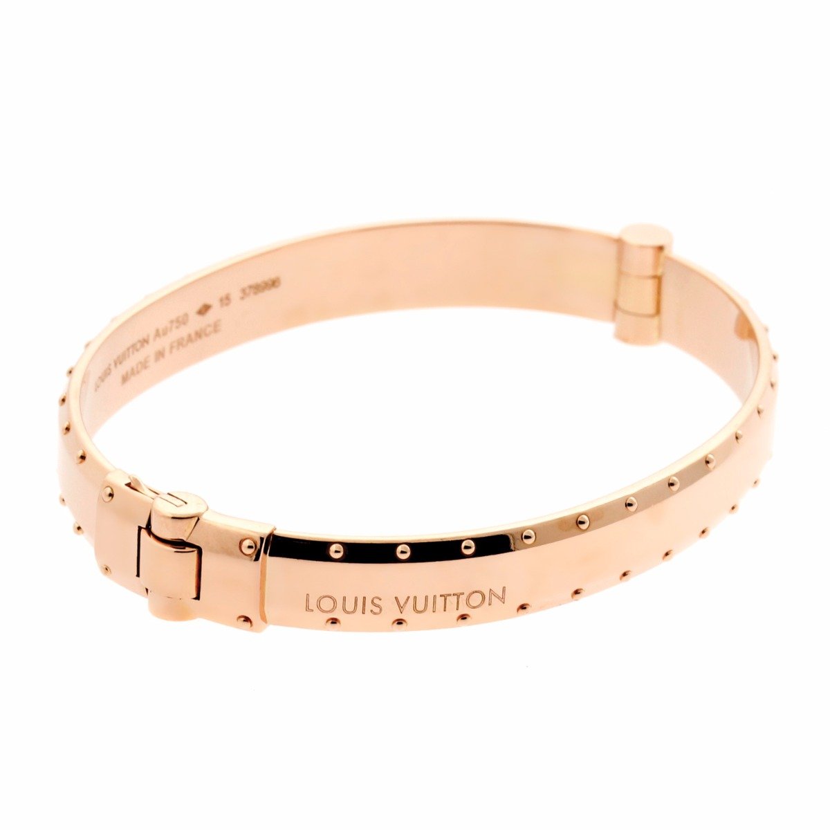 Louis Vuitton black with gold Inclusion resin sequins bangle bracelet  ref.994689 - Joli Closet