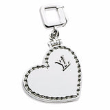 Louis Vuitton Heart Locket Charm White Gold Pendant 0000196