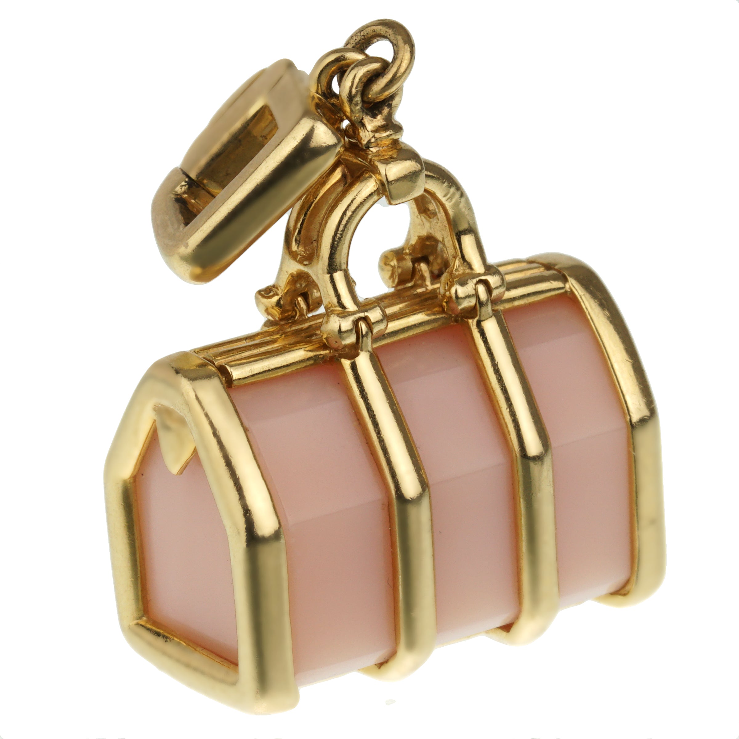 Louis Vuitton Yellow Gold Rose Quartz Bag Charm – Opulent Jewelers