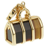 Louis Vuitton Yellow Gold Tiger Eye Bag Charm Pendant 0003383
