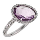 Mimi Milano Amethyst Diamond White Gold RIng 0002499