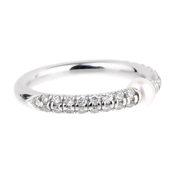 Mimi Milano Diamond Pearl White Gold Ring 0001000