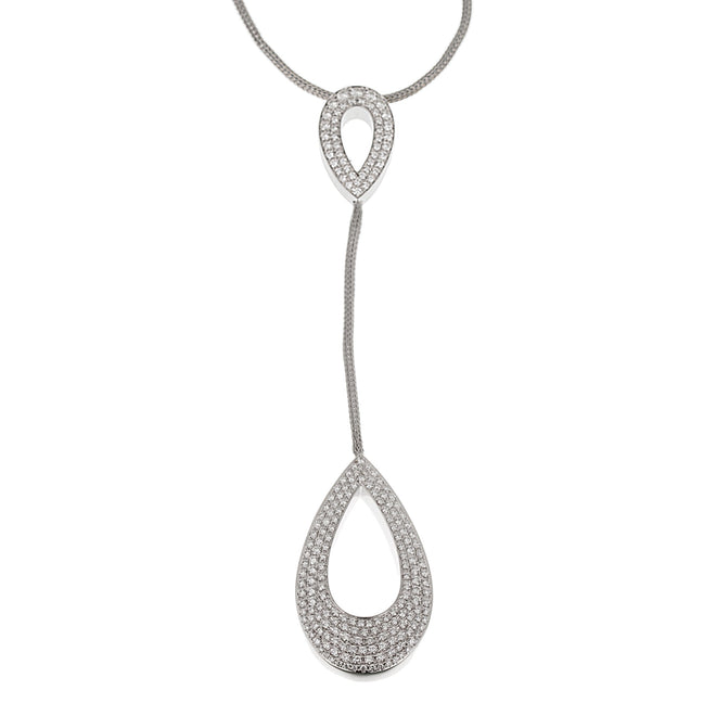 Piaget Pear Shaped Diamond White Gold Necklace 0003265