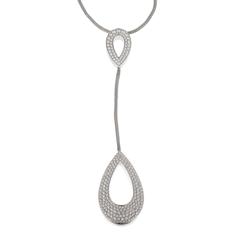 Piaget Pear Shaped Diamond White Gold Necklace 0003265