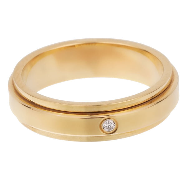Piaget Possession Diamond Yellow Gold Spinning Ring Sz 5 1/2 0001919