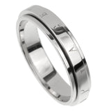 Piaget Possession Logo Diamond White Gold Spinning Ring Sz 9 0001917