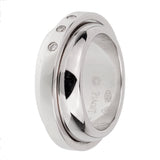 Piaget Possession White Gold 3 Diamond Band Ring Size 5 1/2 0001922