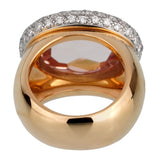 Pomellato 12.5 Carat Morganite Diamond Rose Cocktail Ring Sz 6.5 0002447