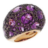 Pomellato 12 Carat Amethyst Cocktail Rose Gold Ring Sz 6 0002314