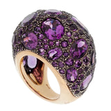 Pomellato 12 Carat Amethyst Cocktail Rose Gold Ring Sz 6 0002314