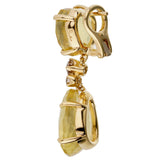 Pomellato 12ct Lemon Quartz Champagne Diamond Drop Earrings 0002840