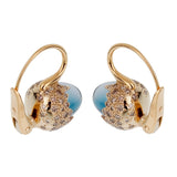 Pomellato 9 Carat Topaz Diamond Rose Gold Earrings 0002202
