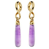 Pomellato Amethyst Yellow Gold Drop Earrings 1pom1