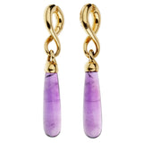 Pomellato Amethyst Yellow Gold Drop Earrings 1pom1